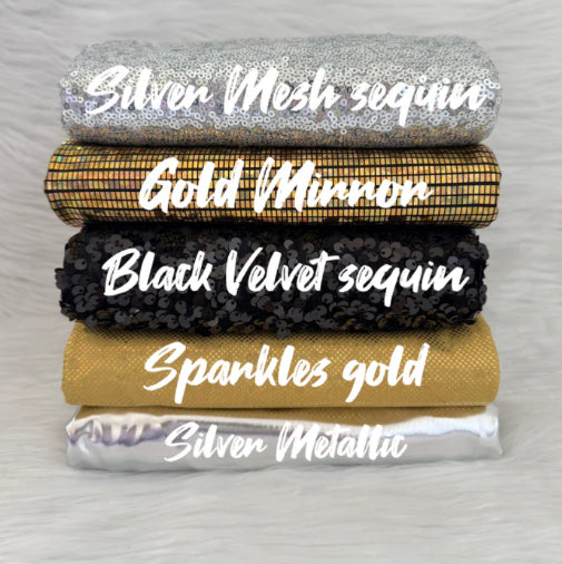 Black Velvet Sequin- Head wrap Styles RTS