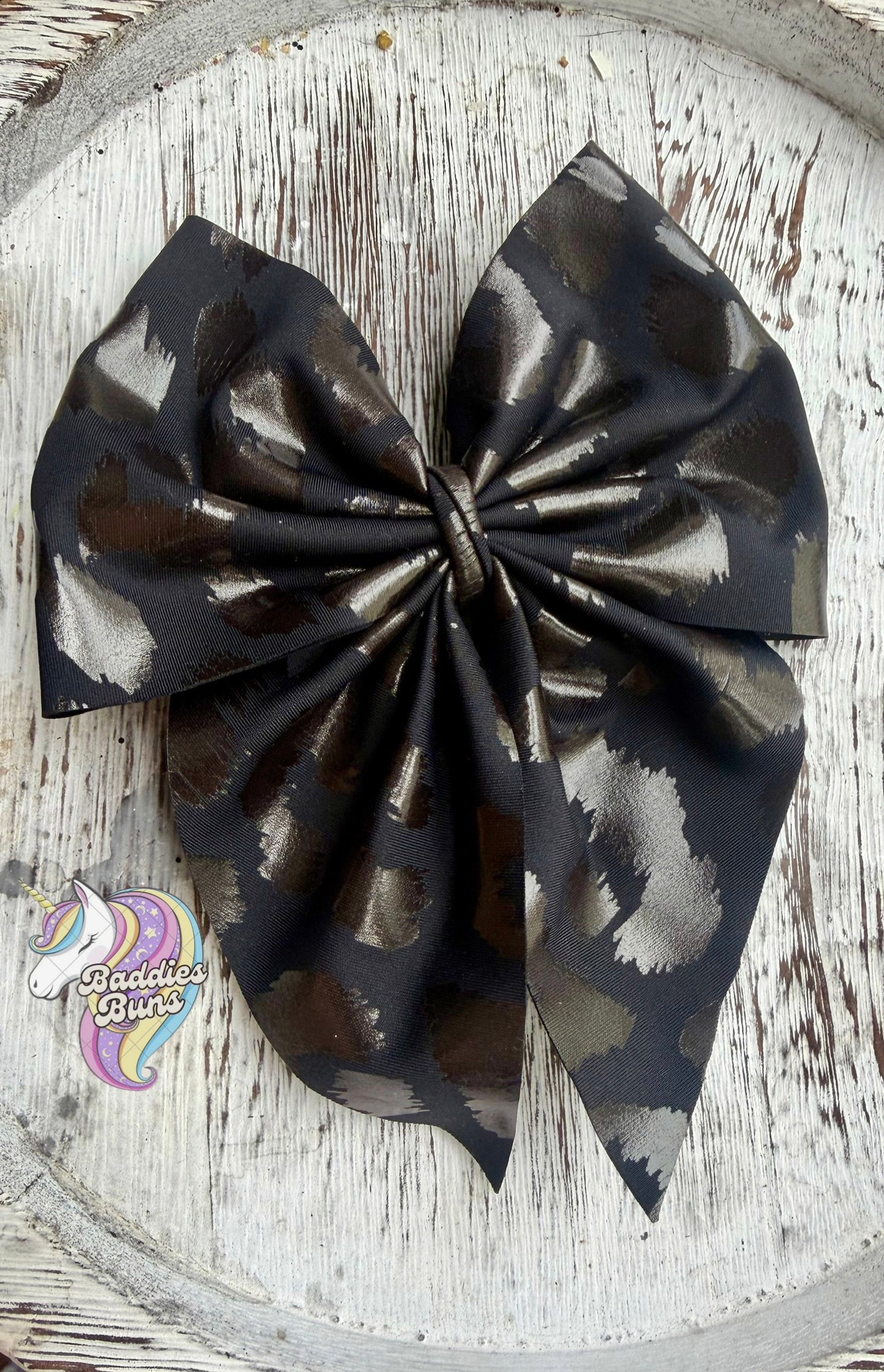 Black Leopard- Clips or Nylons RTS