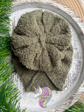 Olive Cozy Bow Hat