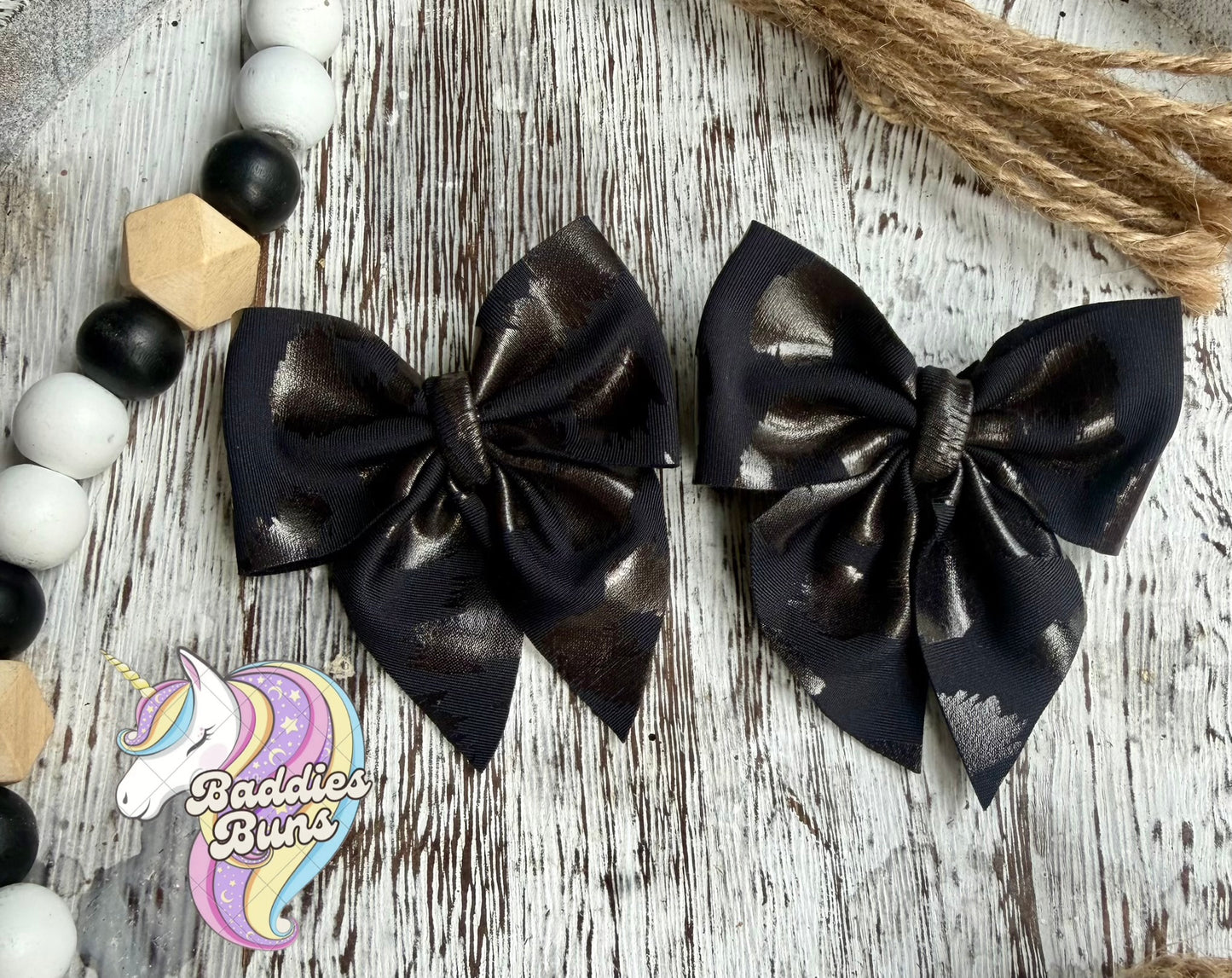 Black Leopard- Clips or Nylons RTS