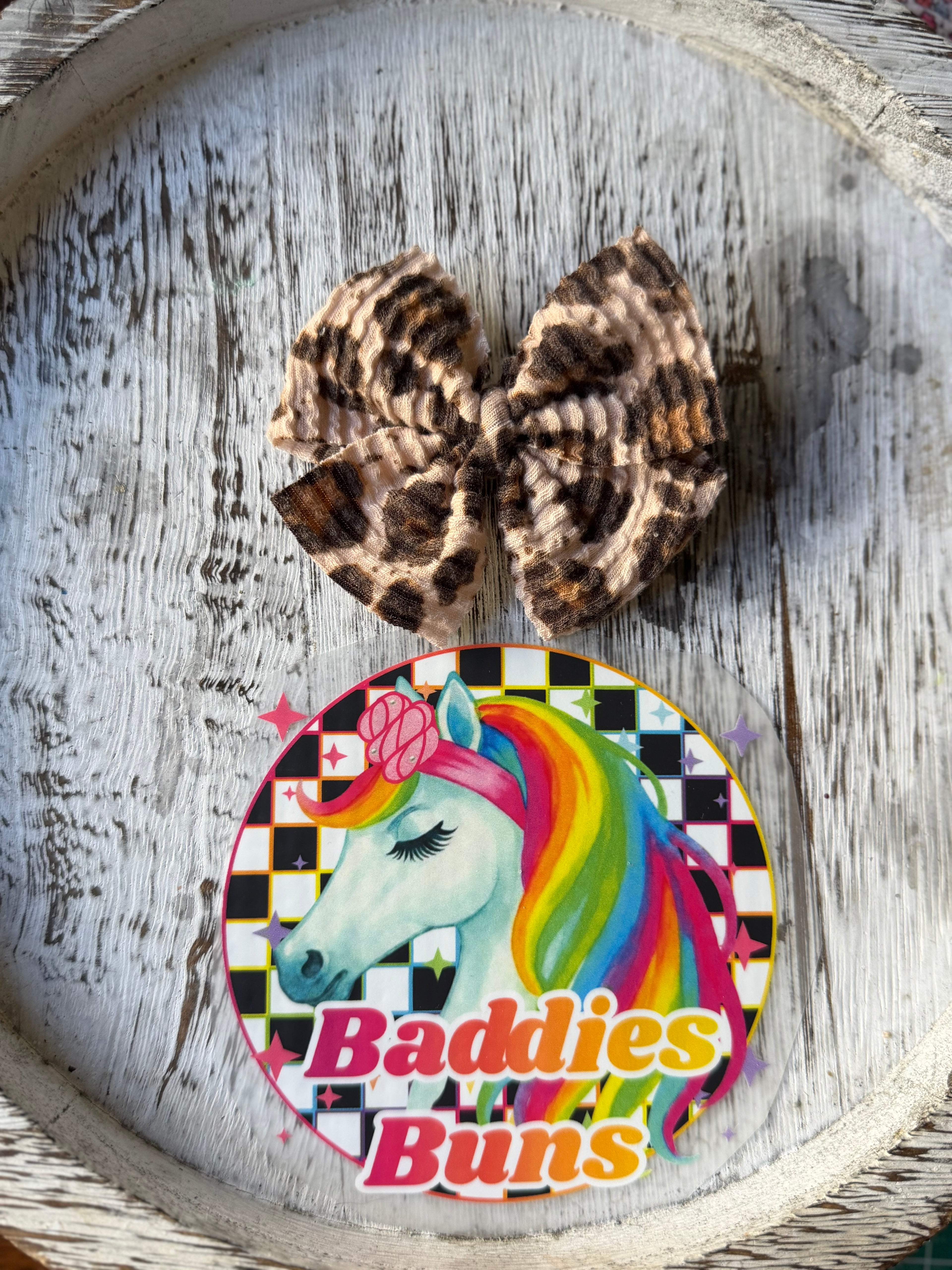 Cheetah Pinwheel Single Clip