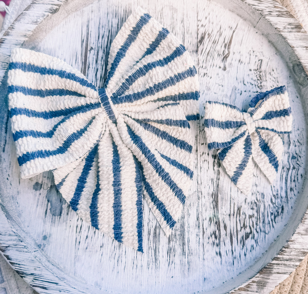 Waved Blue Stripes- Singles