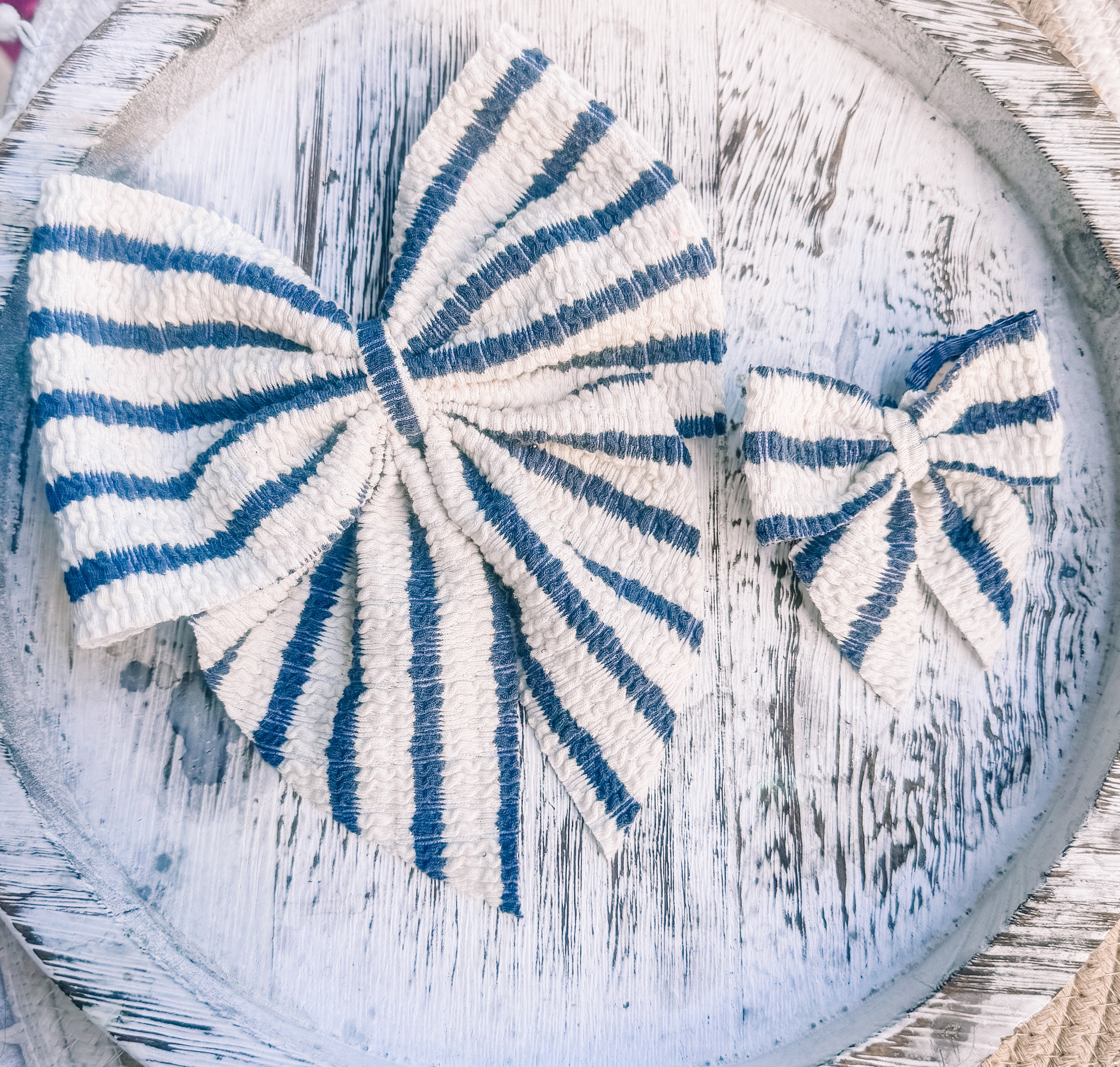 Waved Blue Stripes- Singles