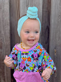 Waved Light Blue - Head Wraps