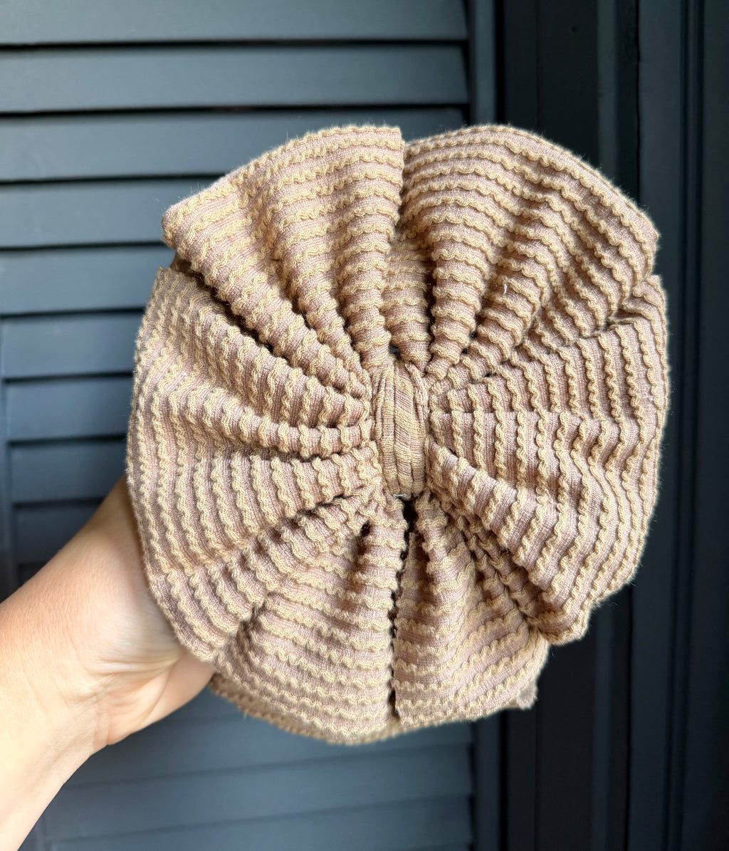 Waved Cocoa Brown- Head Wraps