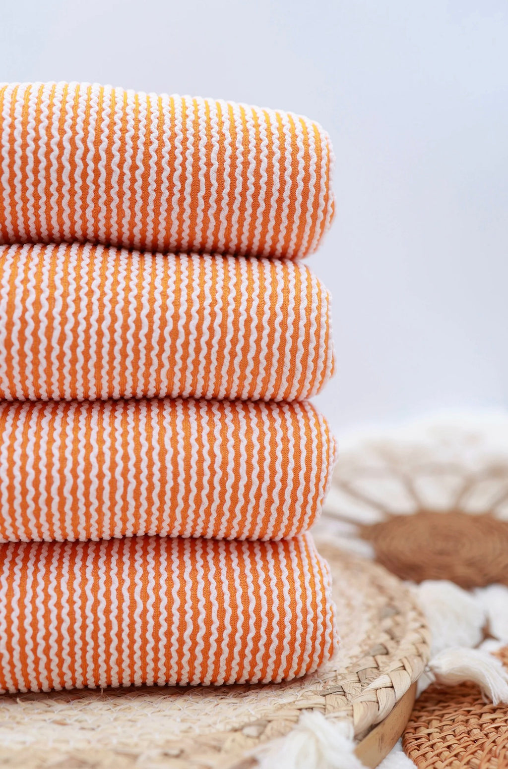 Waved Two Toned Peach- Head Wraps