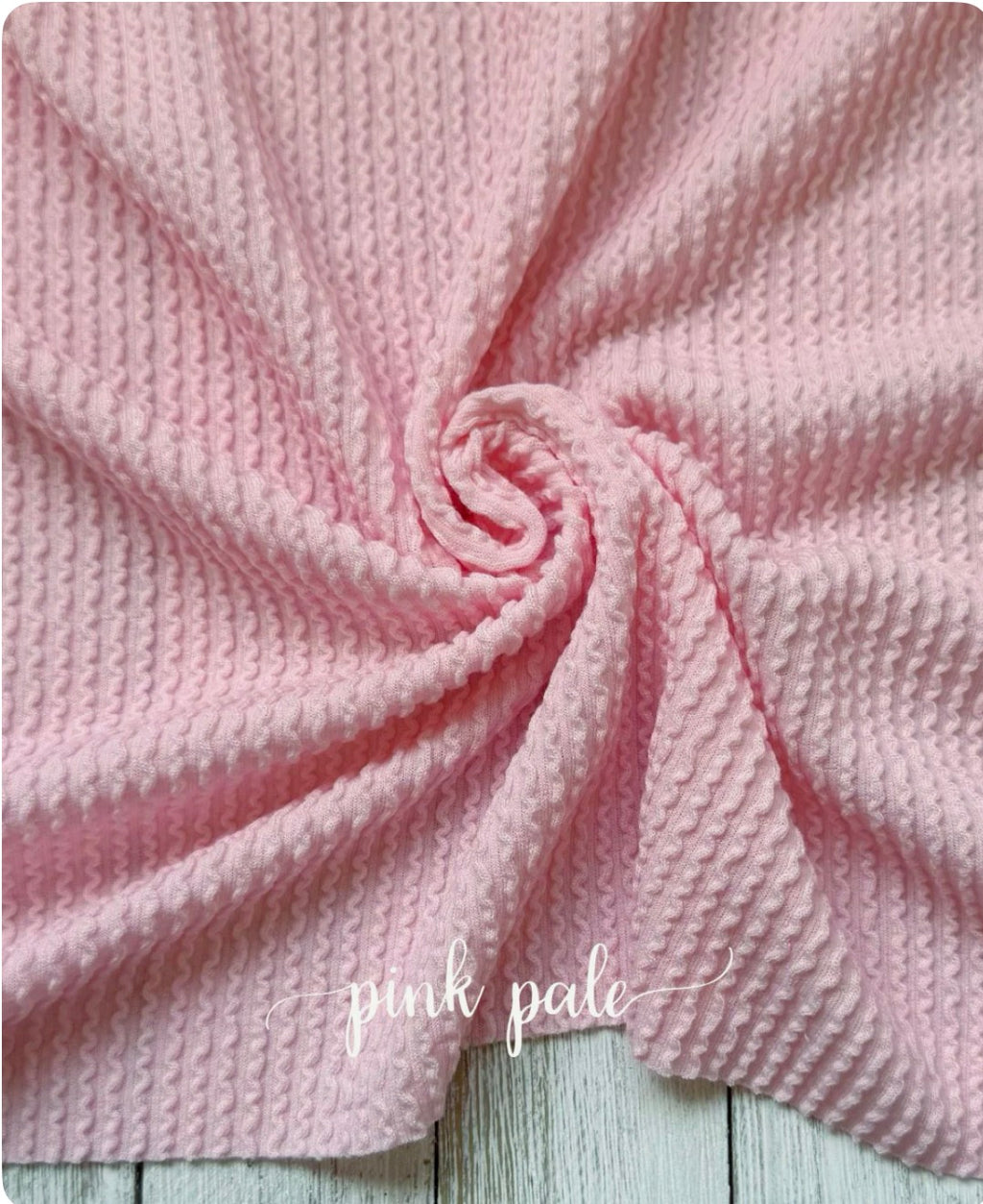 Waved Pale Pink- Bow Hat