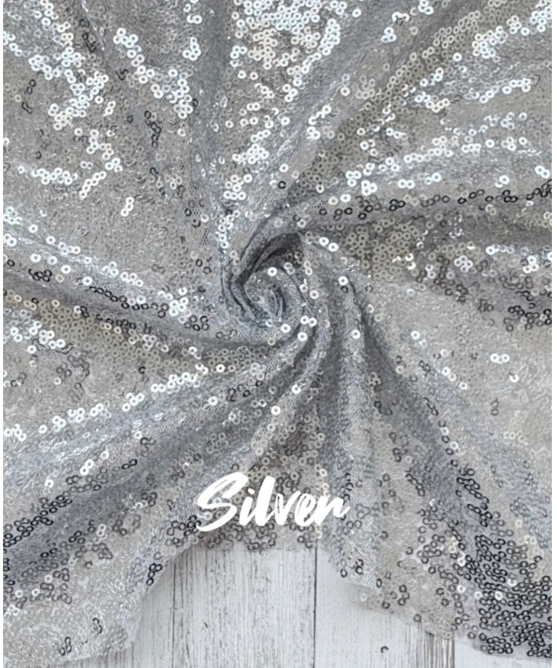 Silver Mesh Sequin - clips or Nylons