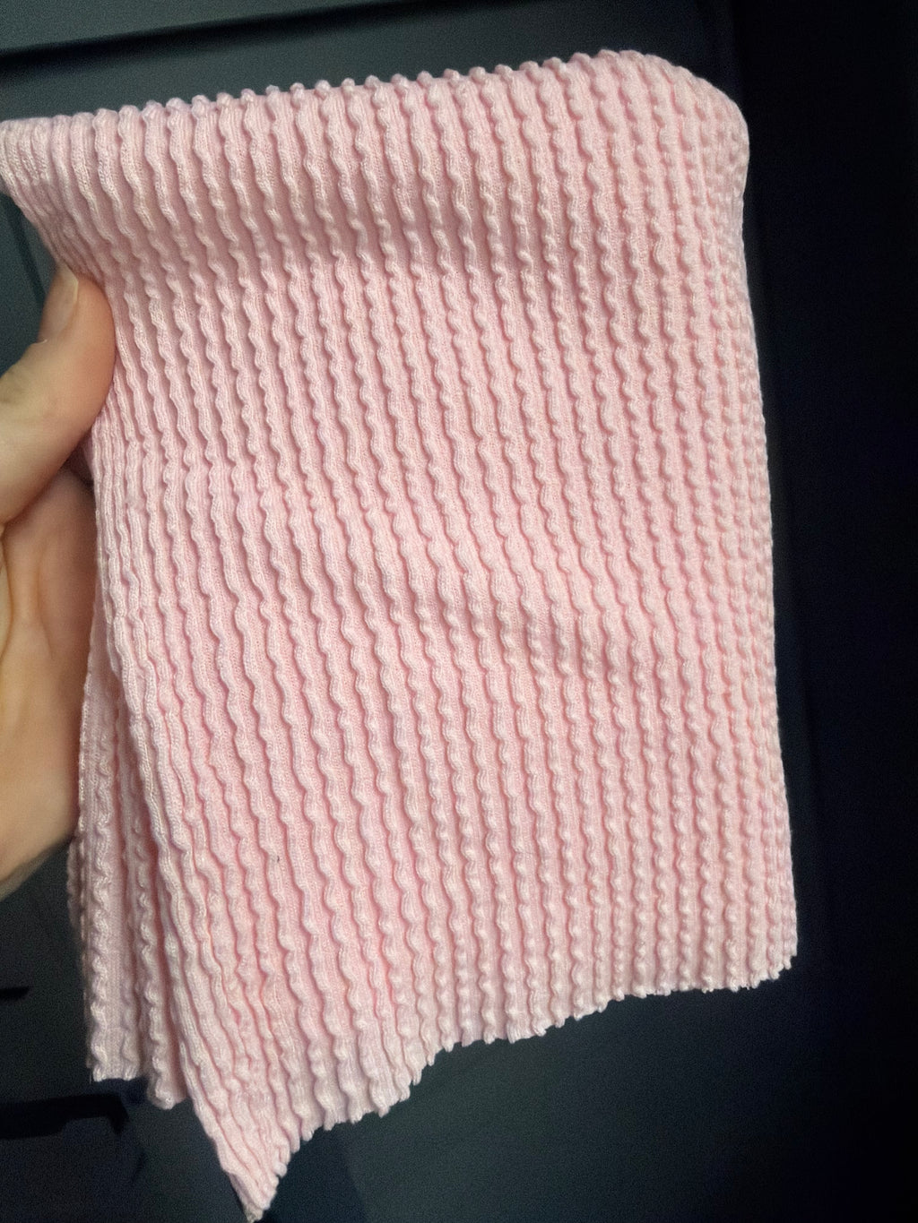 Waved Pale Pink- Bow Hat