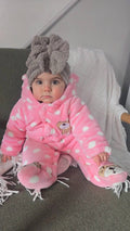 Oyster Gray Cozy Bow Hat