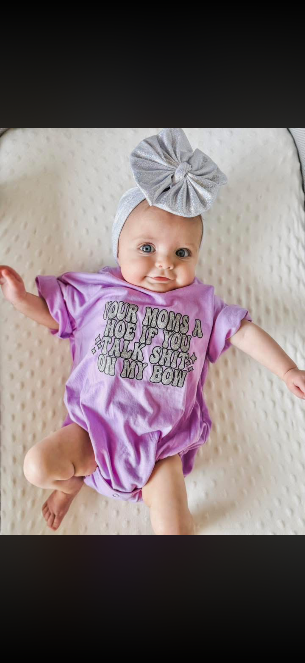 Your Mom Bubble Romper & Bow Bundle