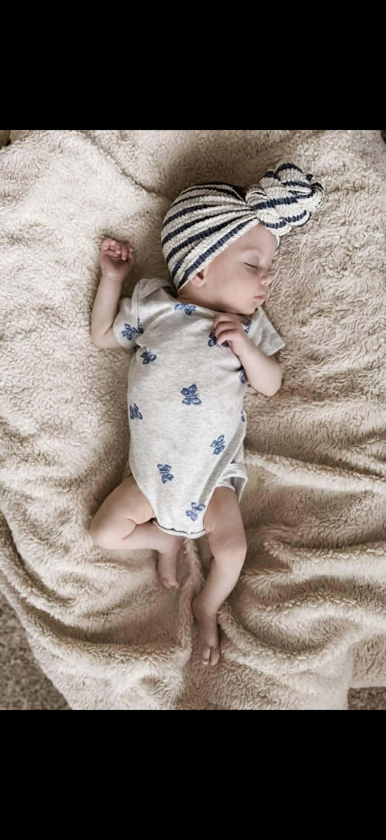 Waved Blue Stripes - Head Wraps