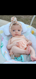 Waved Neutral Flowers - Head Wraps