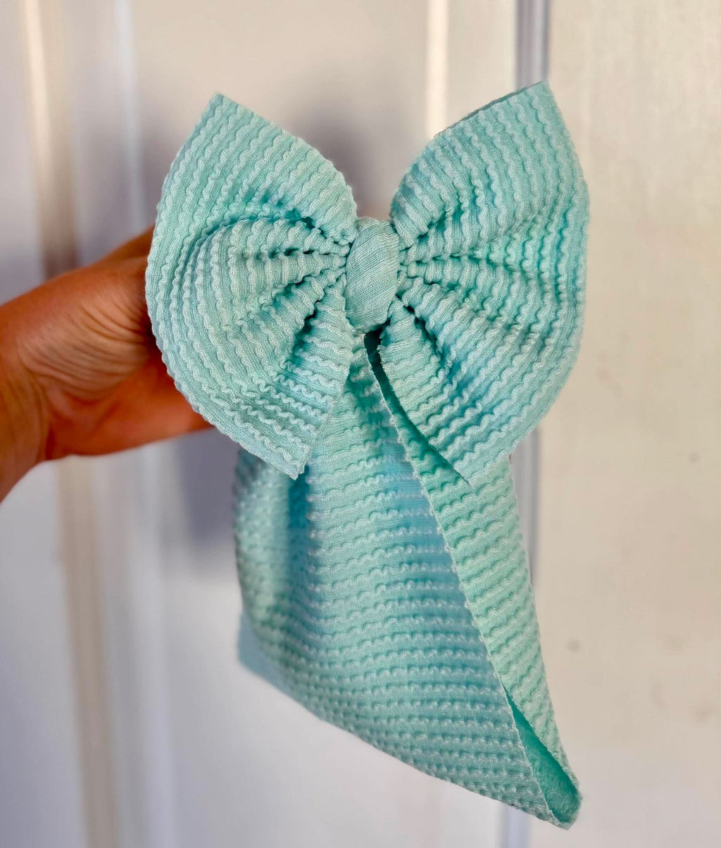 Waved Light Blue - Head Wraps