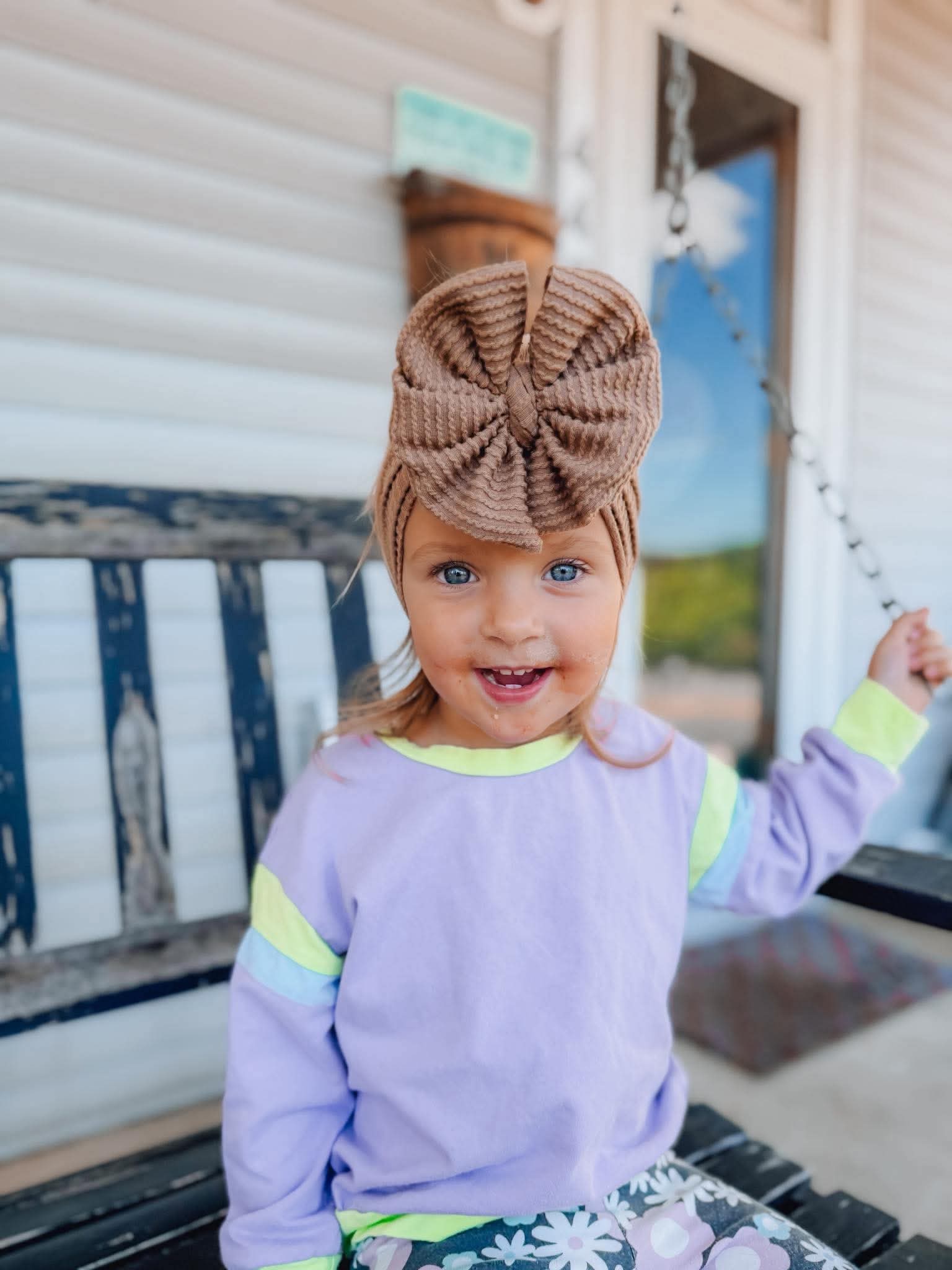 Waved Cocoa Brown- Head Wraps