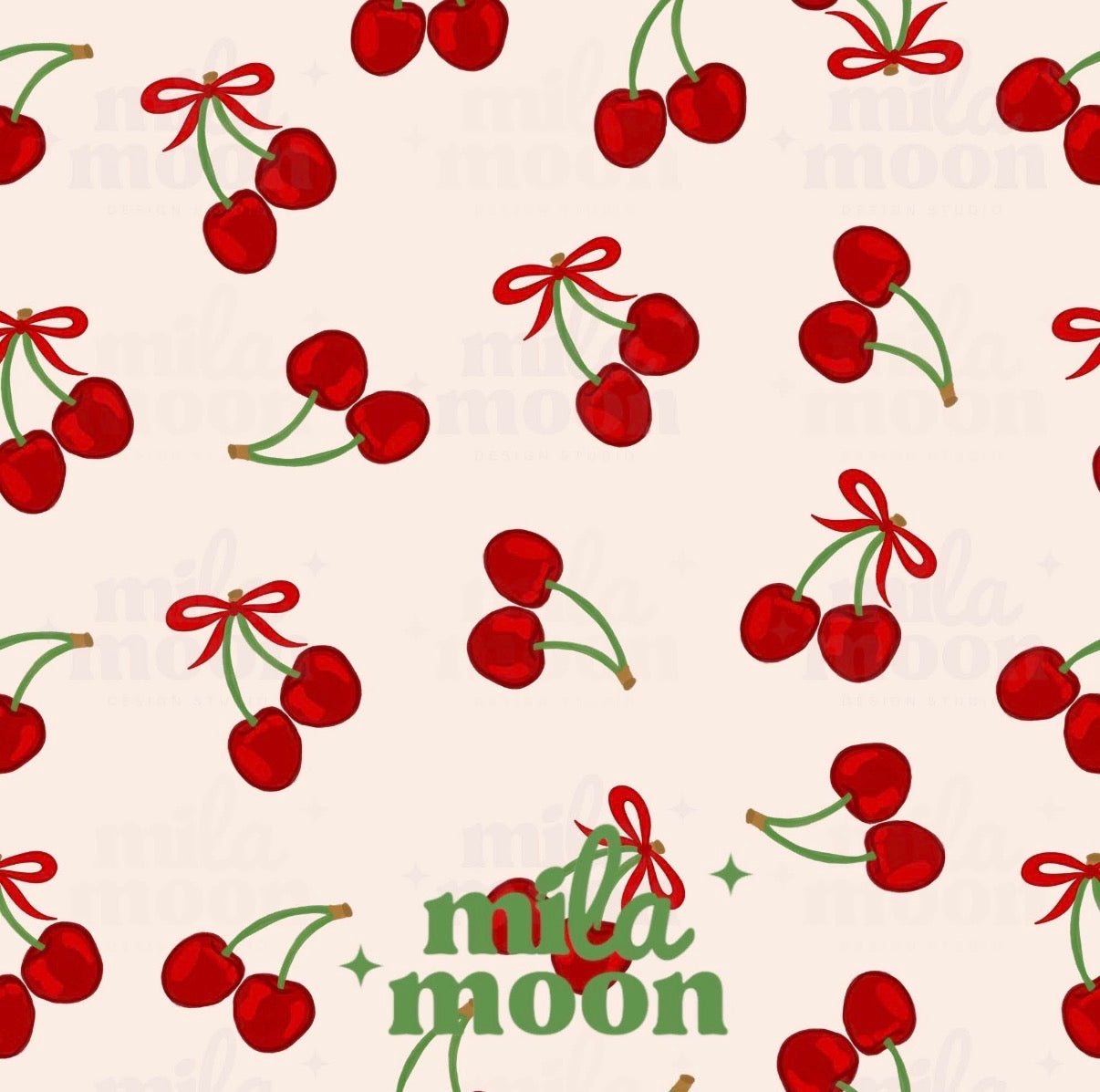 Waved Bow Cherry Bliss 🍒- Singles (PO)