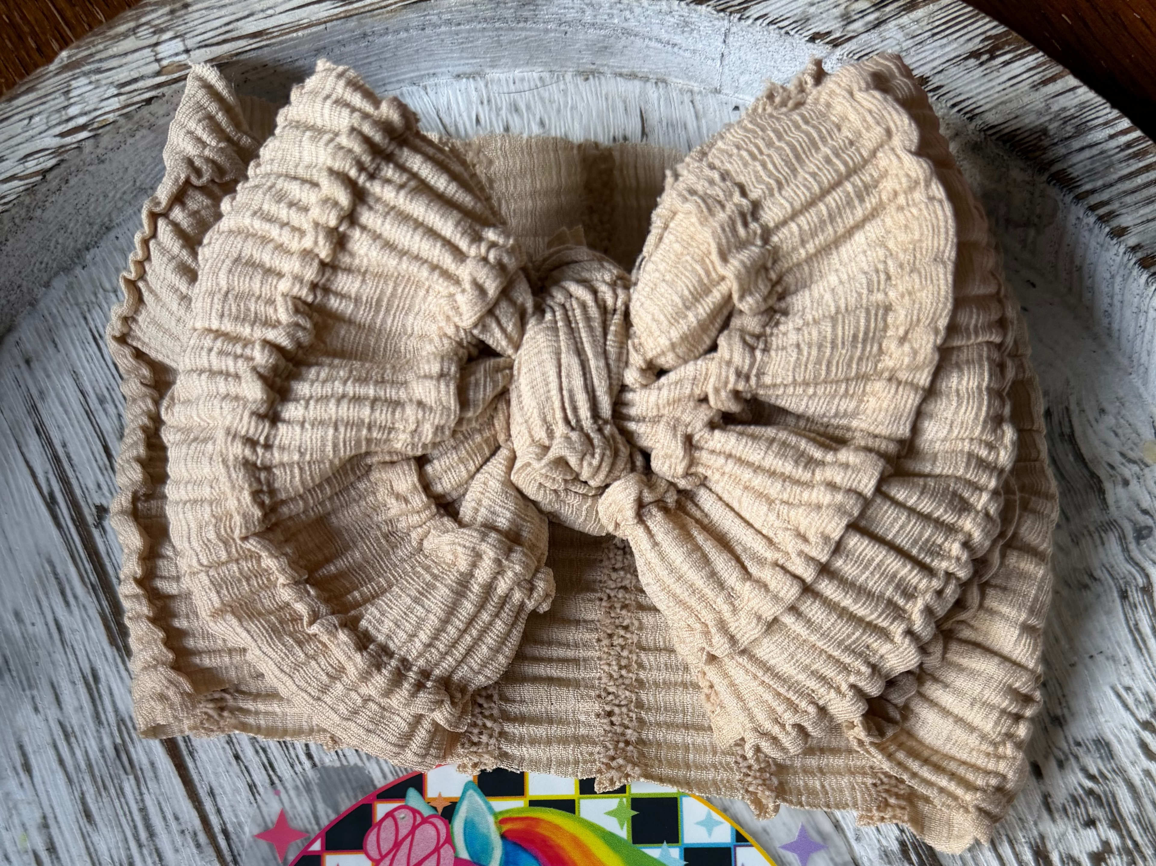 Brown Ruffle baby wrap