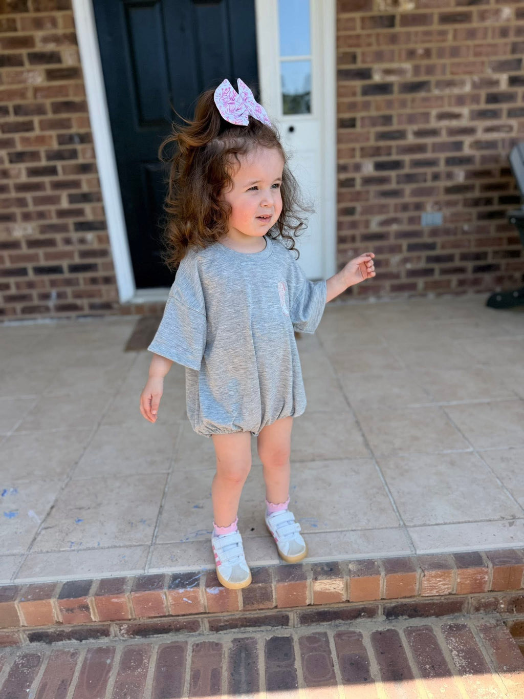 Western Toile Bubble Romper & Bow Bundle